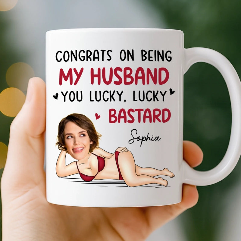 Custom Photo Mug - Personalized Anniversary Wedding Gifts For Husband And Wife, Him And Her - You Me Always Forever