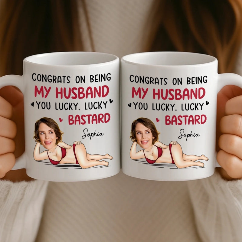 Custom Photo Mug - Personalized Anniversary Wedding Gifts For Husband And Wife, Him And Her - You Me Always Forever