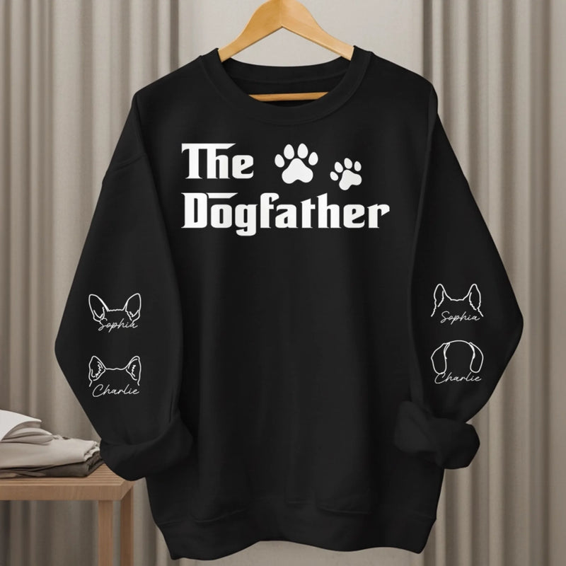 Custom Unisex Sweatshirt, Hoodie With Design On Sleeve -  Personalized Birthday Gifts For Dog Lovers, Dog Dad And Mom - Born To Love Dogs