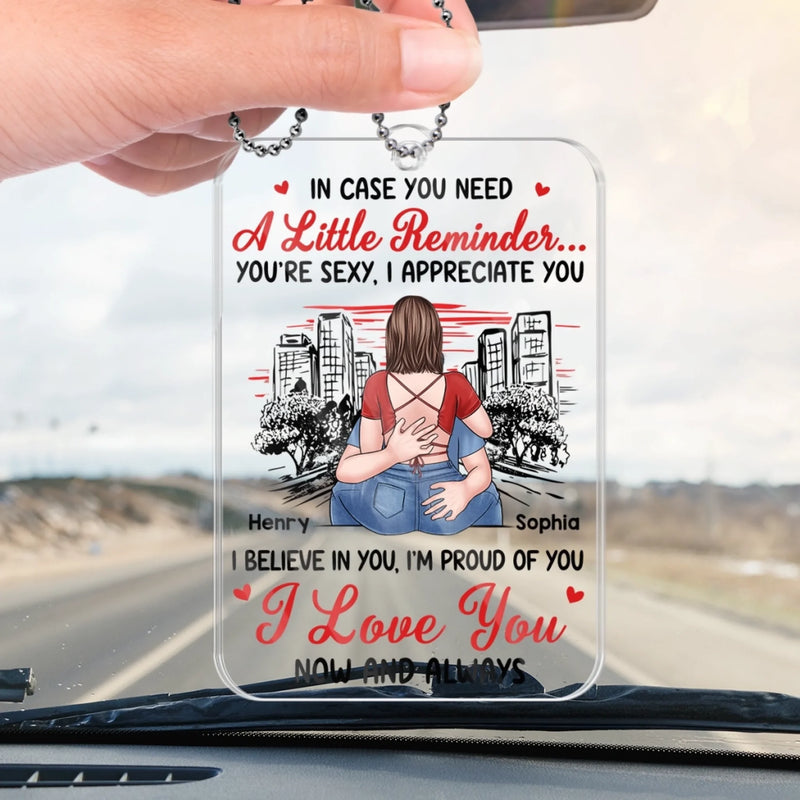 Custom Acrylic Car Ornament - Personalized Anniversary Wedding Gifts For Husband And Wife, Him And Her - Our Story Continues