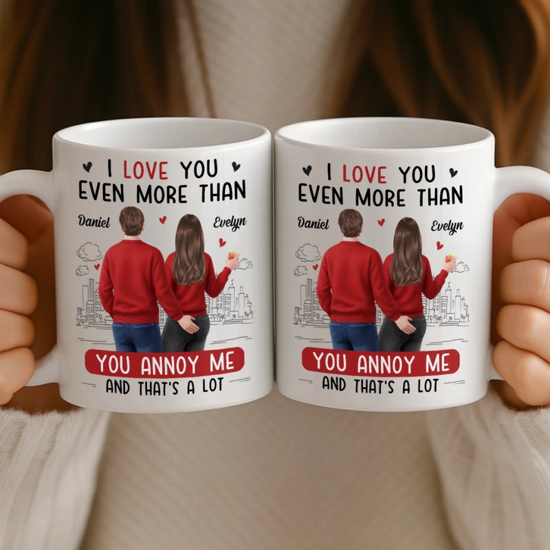 Custom Mug - Personalized Anniversary Wedding Gifts For Husband And Wife, Him And Her - Loving You Comes Easy