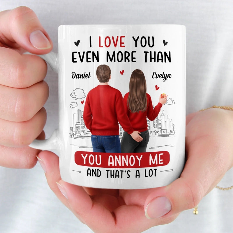 Custom Mug - Personalized Anniversary Wedding Gifts For Husband And Wife, Him And Her - Loving You Comes Easy