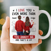Custom Mug - Personalized Anniversary Wedding Gifts For Husband And Wife, Him And Her - Loving You Comes Easy