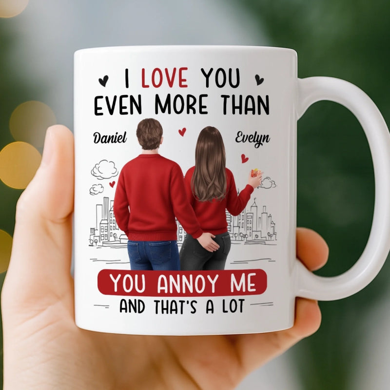 Custom Mug - Personalized Anniversary Wedding Gifts For Husband And Wife, Him And Her - Loving You Comes Easy