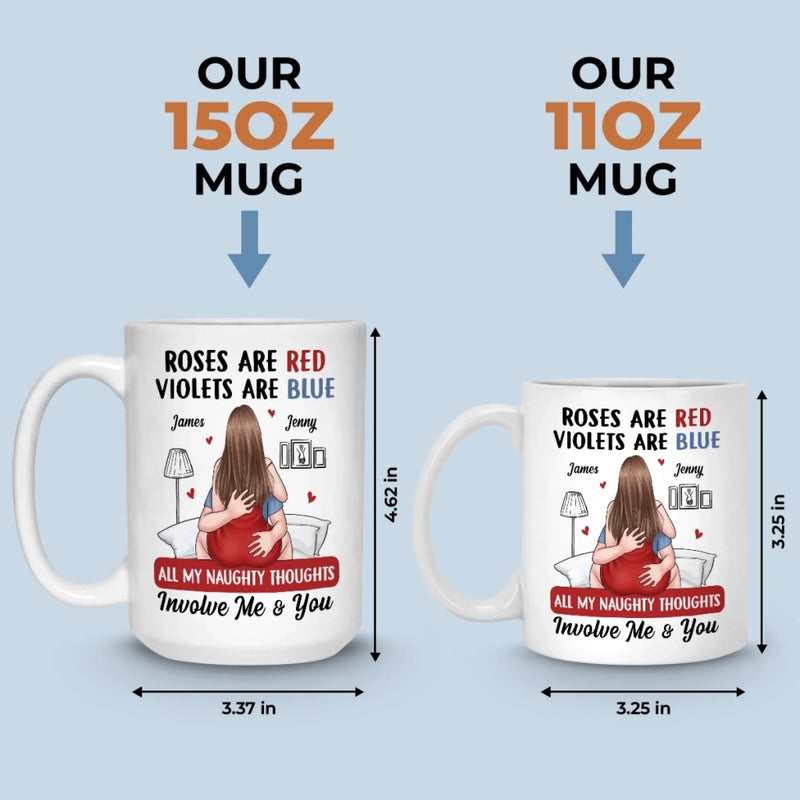Custom Mug - Personalized Anniversary Wedding Gifts For Husband And Wife, Him And Her - Home Is Your Arms