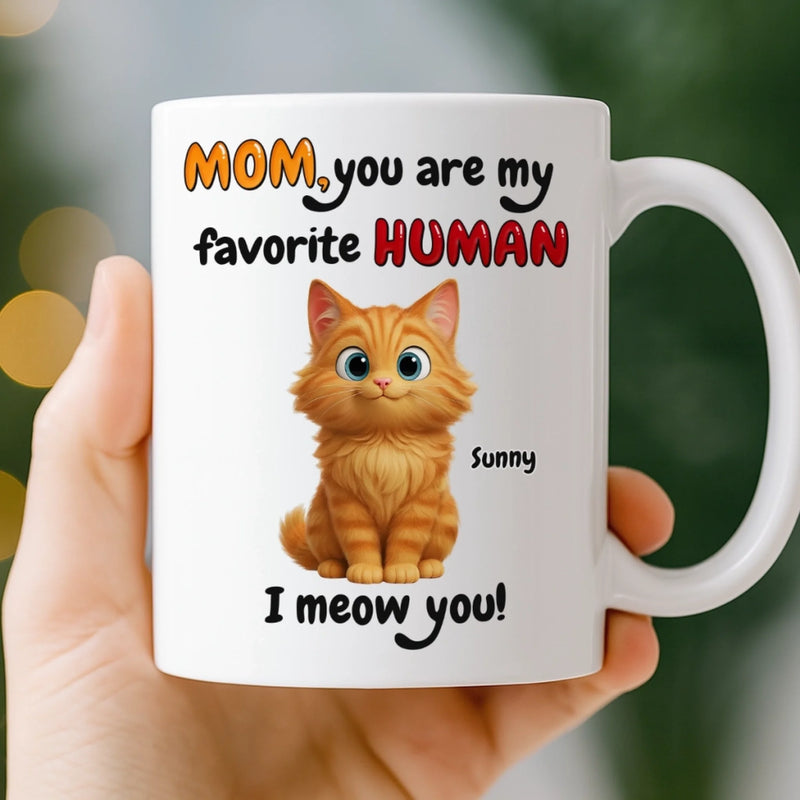 Custom Mug - Personalized Christmas Birthday Gifts For Cat Lovers, Cat Mom And Dad - Meow Mode On