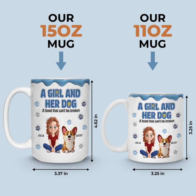 Custom Mug - Personalized Christmas Birthday Gifts For Dog Lovers, Dog Dad And Mom - Besties With Fur
