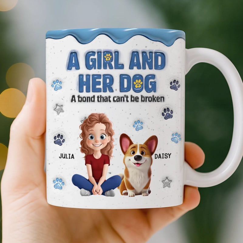 Custom Mug - Personalized Christmas Birthday Gifts For Dog Lovers, Dog Dad And Mom - Besties With Fur