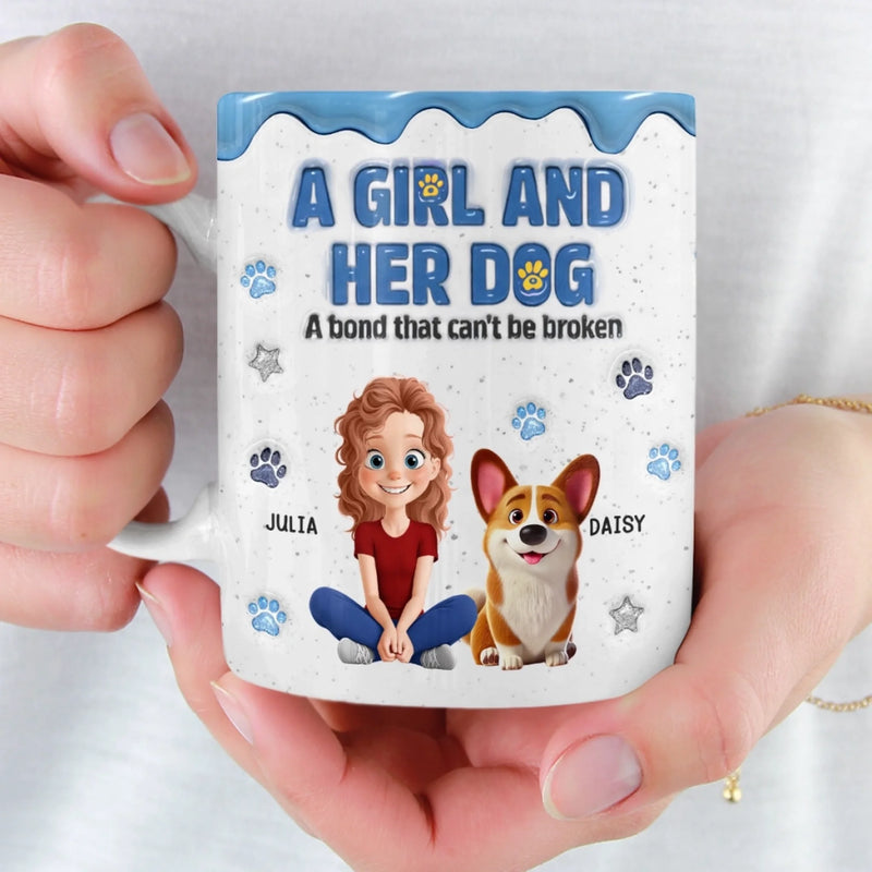Custom Mug - Personalized Christmas Birthday Gifts For Dog Lovers, Dog Dad And Mom - Besties With Fur