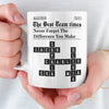 Custom Scrabble Mug - Personalized Birthday Gifts For Coworker, Work Bestie - Teamwork Makes Every Day Better