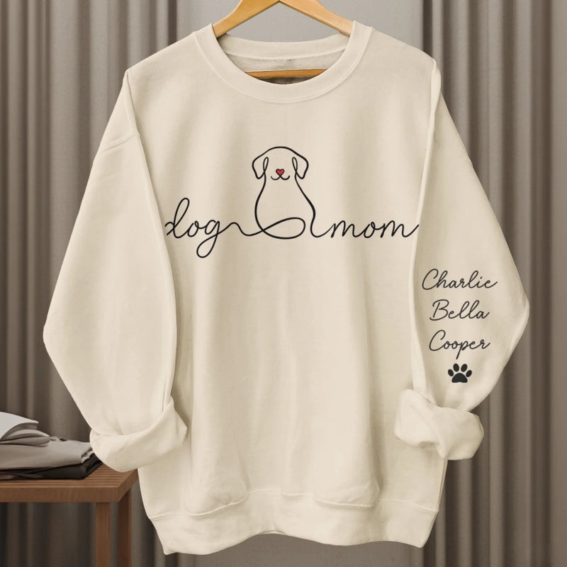 Custom Unisex Sweatshirt, Hoodie With Design On Sleeve - Personalized Christmas Birthday Gifts For Dog Cat Lovers, Dog Dad And Mom, Cat Owners - Dog Kisses Fix Bad Days