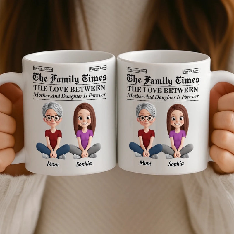 Custom Mug - Personalized Birthday Gifts For Mom, Dad, Daughter, Son - Growing Up Together With Love