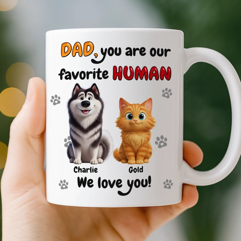 Custom Mug - Personalized Birthday Gifts For Dog Cat Lovers, Dog Dad And Mom, Cat Owners - Fur Family Forever