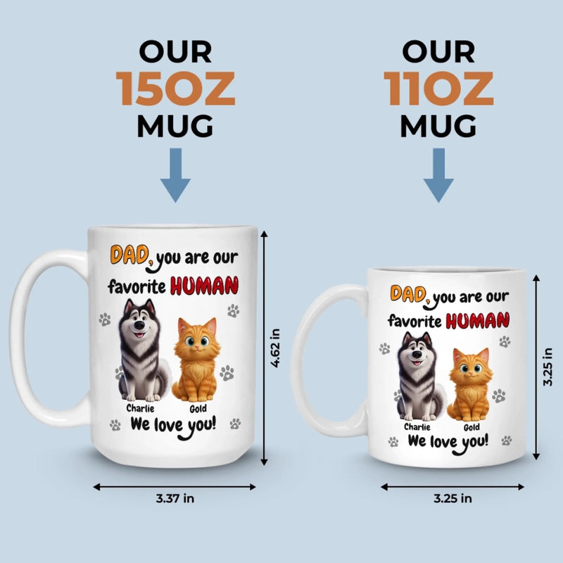 Custom Mug - Personalized Birthday Gifts For Dog Cat Lovers, Dog Dad And Mom, Cat Owners - Fur Family Forever