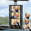Custom Photo Acrylic Car Ornament - Personalized Anniversary Wedding Gifts For Husband And Wife, Him And Her - Love Travels With Us