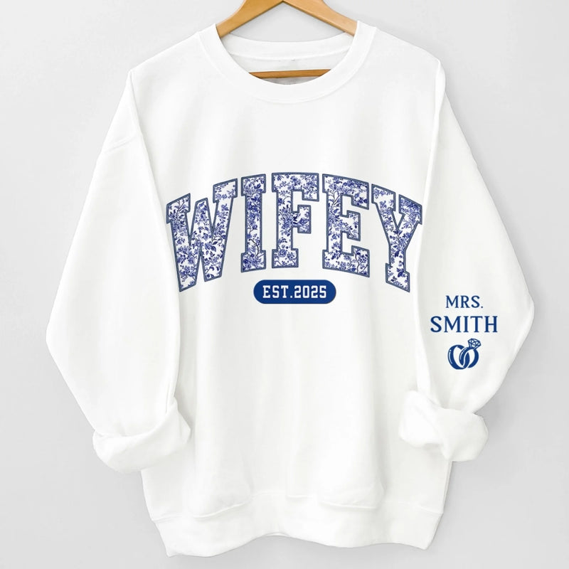 Custom Unisex Sweatshirt, Hoodie With Design On Sleeve - Personalized Anniversary Wedding Gifts For Husband And Wife, Him And Her - Still Falling For You Everyday