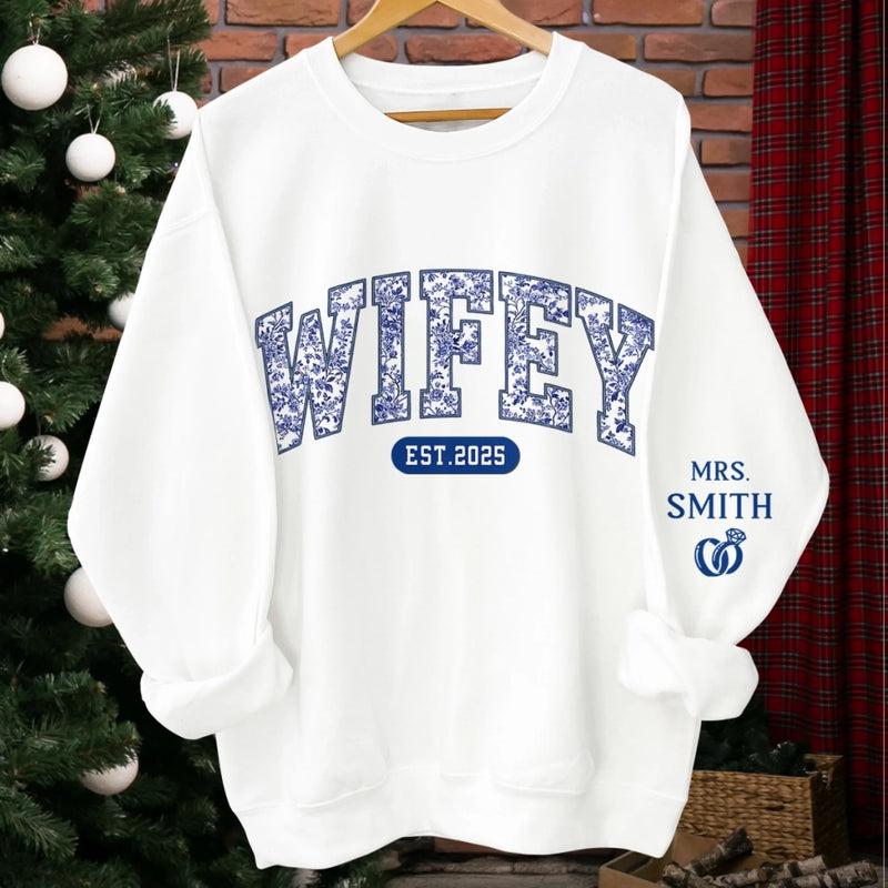 Custom Unisex Sweatshirt, Hoodie With Design On Sleeve - Personalized Anniversary Wedding Gifts For Husband And Wife, Him And Her - Still Falling For You Everyday