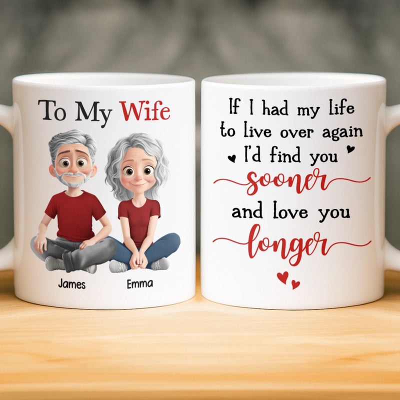 Custom Mug - Personalized Anniversary Wedding Gifts For Husband And Wife, Him And Her - Love You More Than Yesterday
