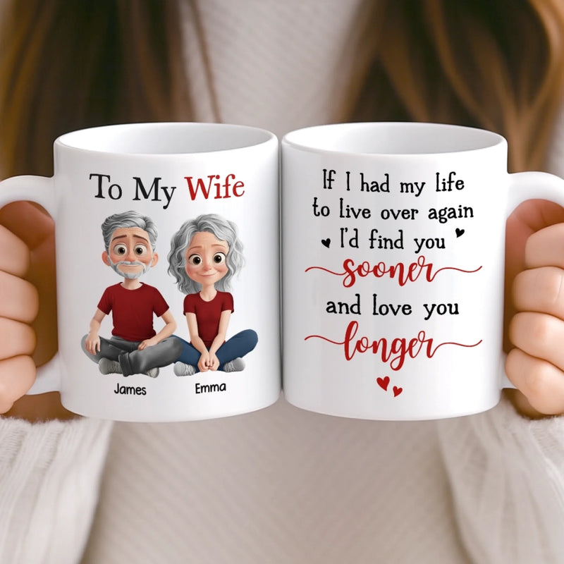 Custom Mug - Personalized Anniversary Wedding Gifts For Husband And Wife, Him And Her - Love You More Than Yesterday