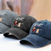 Custom Vintage Washed Denim Baseball Cap US - Personalized Birthday Gifts For Cat Lovers, Cat Mom And Dad - Adventures With My Furry Fam