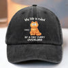 Custom Vintage Washed Denim Baseball Cap US - Personalized Birthday Gifts For Cat Lovers, Cat Mom And Dad - Feline Overlord Approved