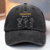 Custom Vintage Washed Denim Baseball Cap US - Personalized Birthday Gifts For Dad, Grandpa - Best Dad Best Childhood Ever