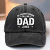 Custom Vintage Washed Denim Baseball Cap US - Personalized Birthday Gifts For Dad, Grandpa - Grandpa Makes Every Day Brighter