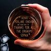 Custom Whiskey Glass - Personalized Anniversary Wedding Gifts For Husband And Wife, Him And Her, Wine, Bourbon, Whiskey Lovers - Just You And Me