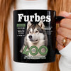 Custom Photo Magazine Black Mug - Personalized Birthday Gifts For Dog Cat Lovers, Dog Dad And Mom, Cat Owners - Sipping With My Fur Baby