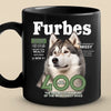 Custom Photo Magazine Black Mug - Personalized Birthday Gifts For Dog Cat Lovers, Dog Dad And Mom, Cat Owners - Sipping With My Fur Baby