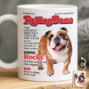 Custom Photo Magazine Mug - Personalized Birthday Gifts For Dog Lovers, Dog Dad And Mom - Smiling Because Of You
