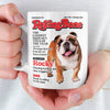 Custom Photo Magazine Mug - Personalized Birthday Gifts For Dog Lovers, Dog Dad And Mom - Smiling Because Of You