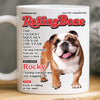 Custom Photo Magazine Mug - Personalized Birthday Gifts For Dog Lovers, Dog Dad And Mom - Smiling Because Of You