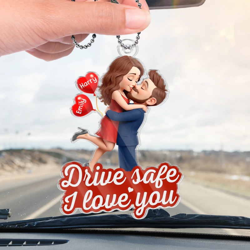 Custom Acrylic Car Ornament - Personalized Anniversary Wedding Gifts For Husband And Wife, Him And Her - Forever Yours No Refunds