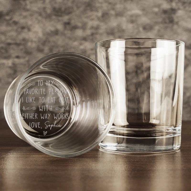 Custom Whiskey Glass - Personalized Anniversary Wedding Gifts For Husband And Wife, Him And Her, Wine, Bourbon, Whiskey Lovers - Our Love Our Chaos Forever