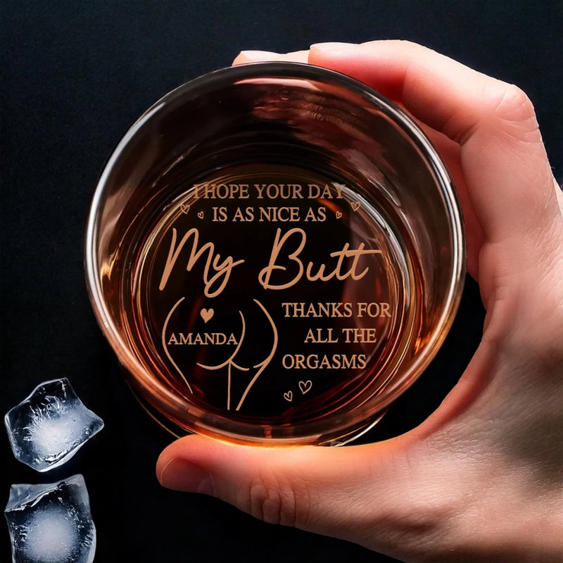 Custom Whiskey Glass - Personalized Anniversary Wedding Gifts For Husband And Wife, Him And Her, Wine, Bourbon, Whiskey Lovers - Together Feels Right Every Time