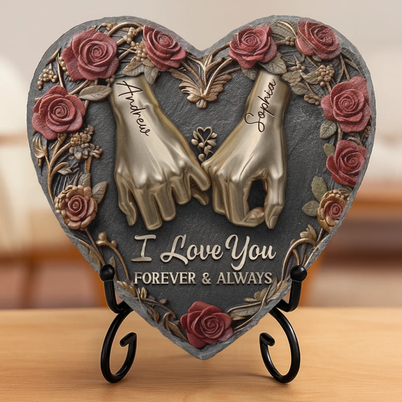 Custom Heart Shaped Memorial Stone - Personalized Anniversary Wedding Gifts For Husband And Wife, Him And Her - Still My Heart