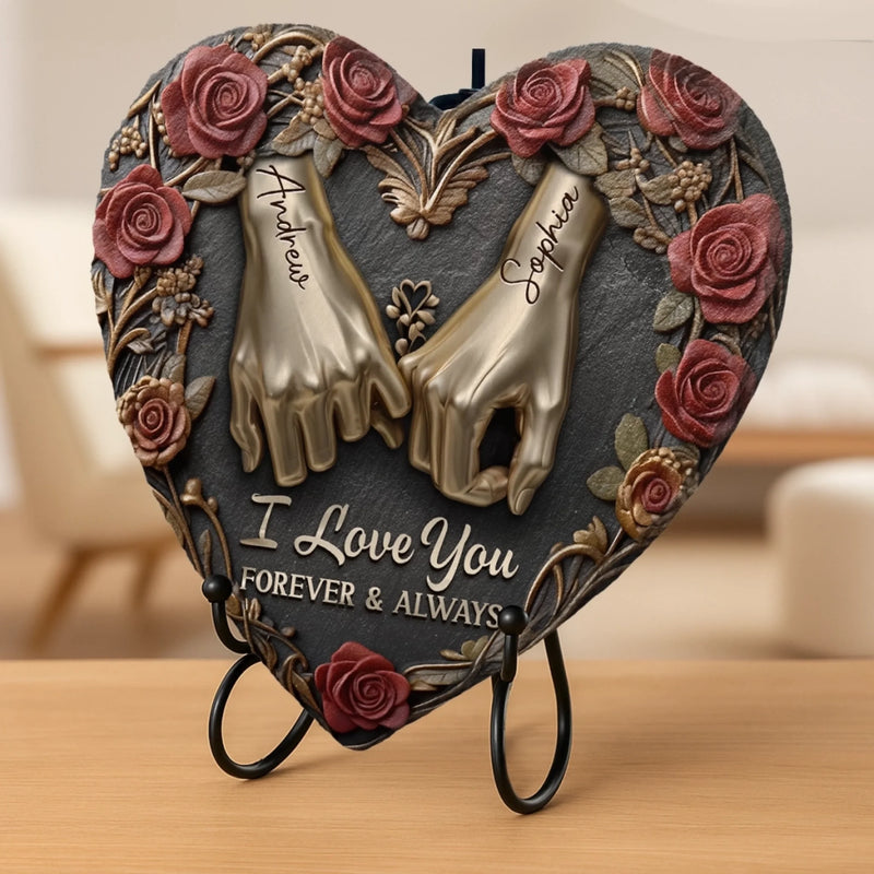 Custom Heart Shaped Memorial Stone - Personalized Anniversary Wedding Gifts For Husband And Wife, Him And Her - Still My Heart