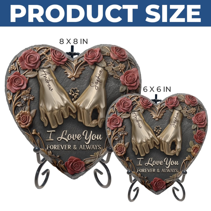 Custom Heart Shaped Memorial Stone - Personalized Anniversary Wedding Gifts For Husband And Wife, Him And Her - Still My Heart