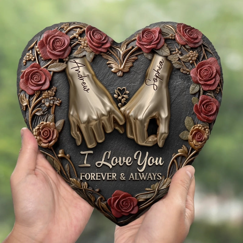 Custom Heart Shaped Memorial Stone - Personalized Anniversary Wedding Gifts For Husband And Wife, Him And Her - Still My Heart