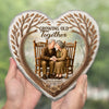 Custom Heart Shaped Memorial Stone - Personalized Anniversary Wedding Gifts For Husband And Wife, Him And Her - Eternally Loved