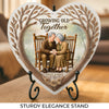 Custom Heart Shaped Memorial Stone - Personalized Anniversary Wedding Gifts For Husband And Wife, Him And Her - Eternally Loved