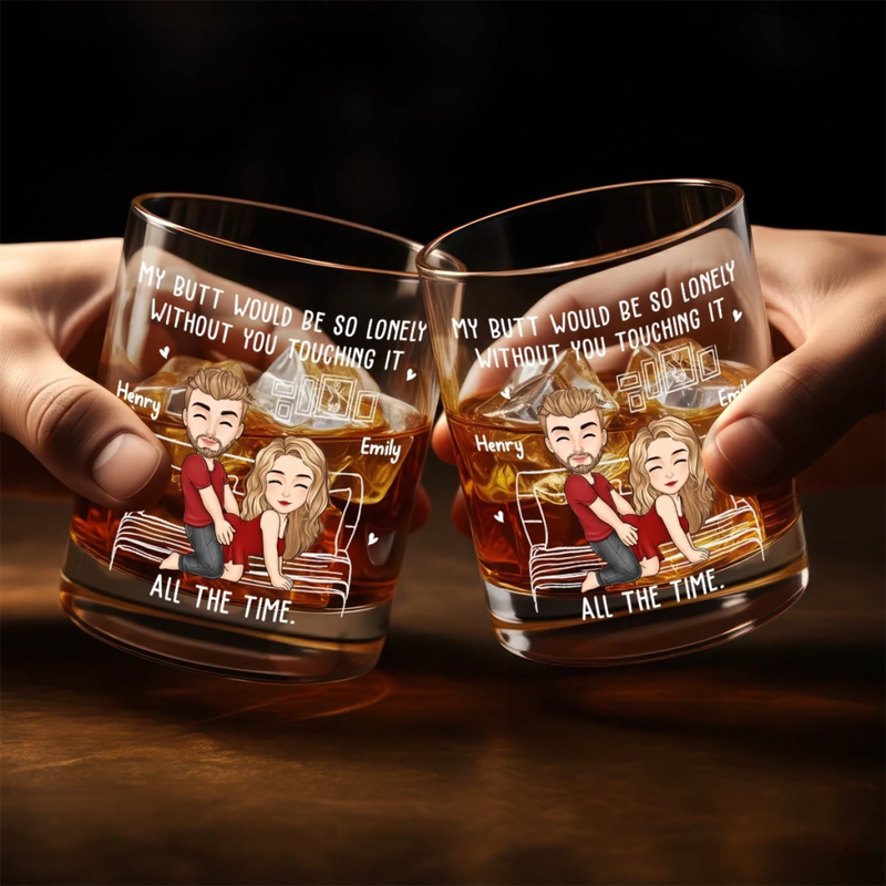 Custom Whiskey Glass - Personalized Anniversary Wedding Gifts For Husband And Wife, Him And Her - Still Crushing On You Daily