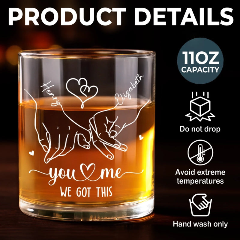 Custom Whiskey Glass - Personalized Anniversary Wedding Gifts For Husband And Wife, Him And Her - You Make Every Day Better