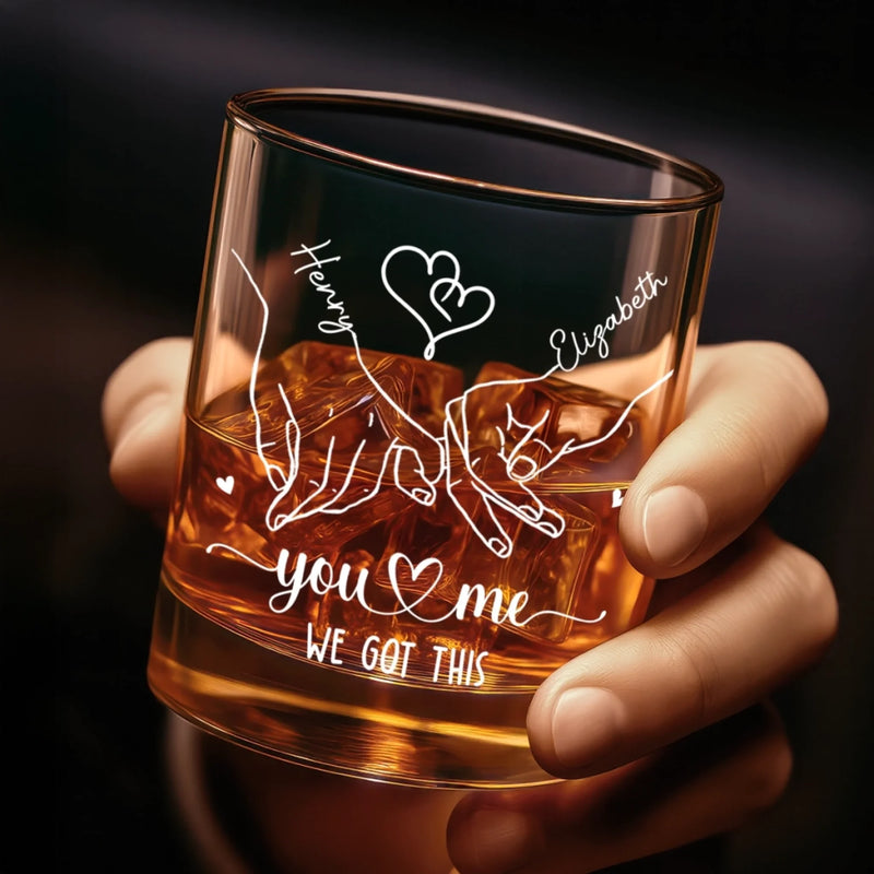 Custom Whiskey Glass - Personalized Anniversary Wedding Gifts For Husband And Wife, Him And Her - You Make Every Day Better