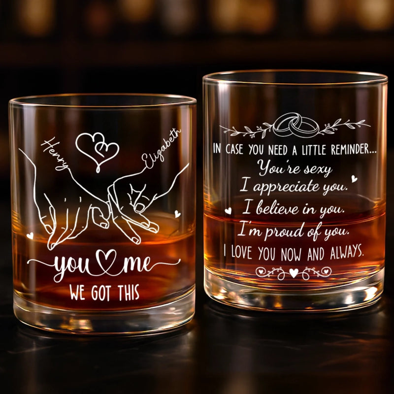 Custom Whiskey Glass - Personalized Anniversary Wedding Gifts For Husband And Wife, Him And Her - You Make Every Day Better
