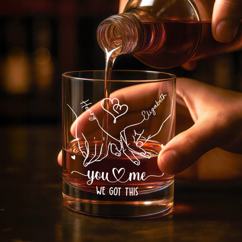 Custom Whiskey Glass - Personalized Anniversary Wedding Gifts For Husband And Wife, Him And Her - You Make Every Day Better