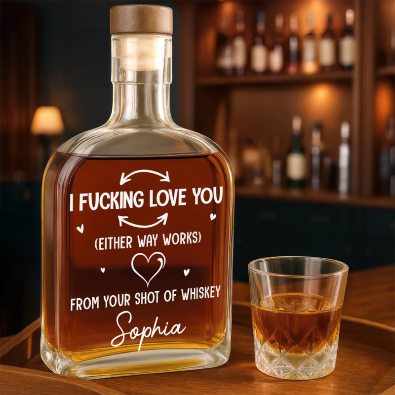 Custom Whiskey Bottle - Personalized Anniversary Wedding Gifts For Husband And Wife, Him And Her - Soulmates In Our Own Way