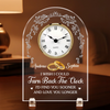 Custom Acrylic Desk Clock - Personalized Anniversary Wedding Gifts For Husband And Wife, Him And Her - You Me Same Forever Energy