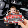 Custom Photo Car Visor Clip - Personalized Birthday Gifts For Dad, Grandpa - Carry My Love With You